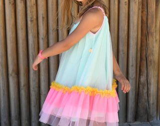 Billieblush - Girls Tulle Spaghetti Strap Dress