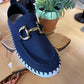 Ilse Jacobsen - Women's Suede Slip On Buckle Sneakers