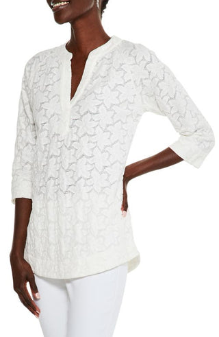 Petal Lace Top in Paper White - Size Large