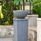 Zen Bowl Water Fountain Outdoor Bird Feeder and Garden Feature