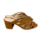 Schutz - Women's Suede Leather Open Toe Mules Laser Cut Sandals