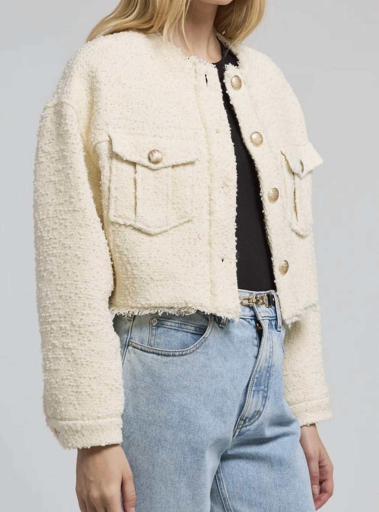 Generation Love - Emille Tweed Bomber Jacket