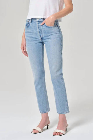 Agolde - Riley High Rise Straight Crop Jeans