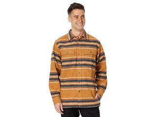 LLBean Men's Stripe Chamois Shirt - Barley
