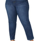 ELOQUII Women's Plus Size The Leigh Super Stretch Slim Leg Jean - 20, Dark Wash