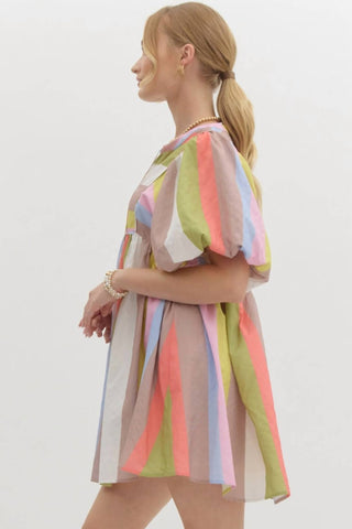 Entro - Puff Sleeve Dress