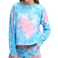Tommy Womens Logo Tie Dye Sweatshirt Blue M