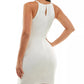 BCX Junior's Asymmetrical-Hem Rhinestone Dress White Size X-Large