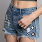 Pol - Raw Edge Denim Shorts