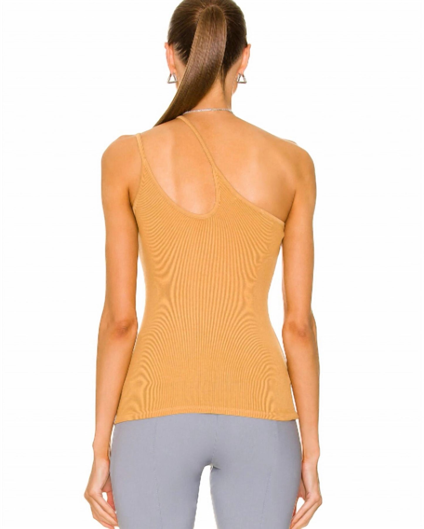 Enza Costa - Stretch Silk Knit Asymmetrical Tank
