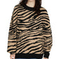 Sanctuary Womens Wild Kingdom Pullover Long Sweater Black S