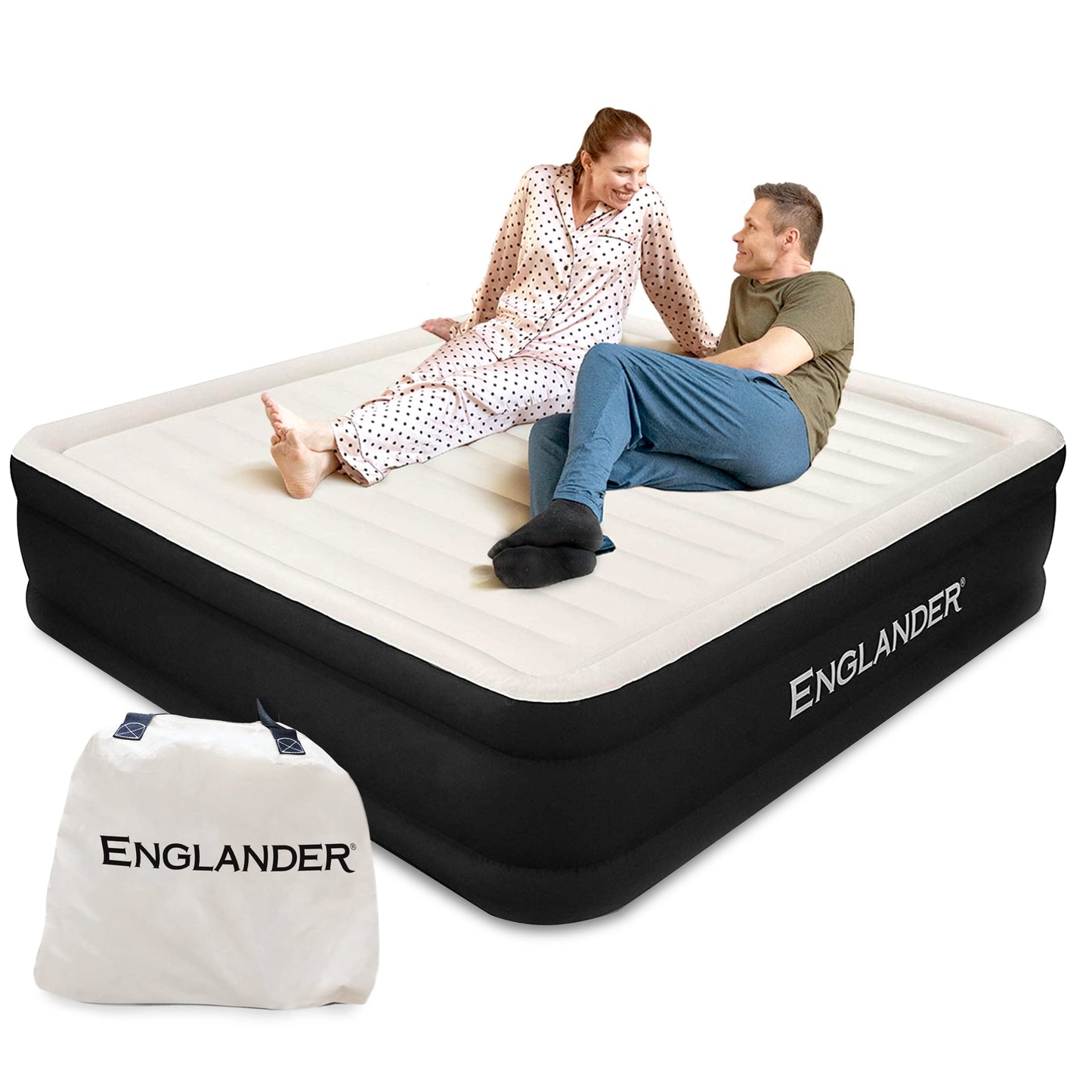 Double High Inflatable Bed for Home, Travel & Camping