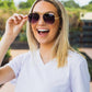 Julia Rose - Unisex Alex High Quality Aviator Sunglasses