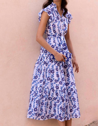 Oliphant - Ruffle Collar Button Maxi Dress