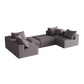 Modern Upholstered Sectional Boneless Couch Set
