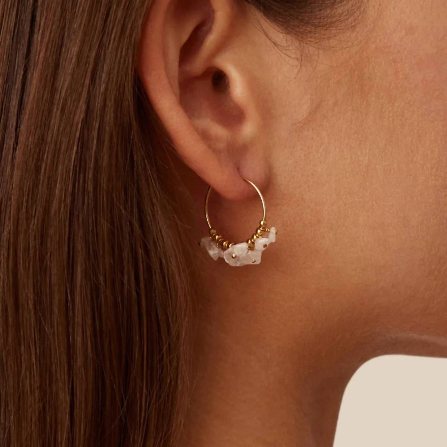 Chan Luu - Women's Moonstone Heishi Hoops