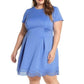 Vince Camuto - Laser Cut Pleated Scuba Dress