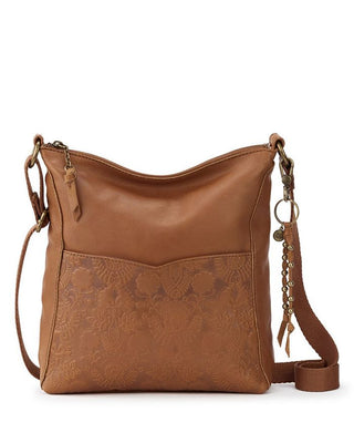 The Sak Lucia Crossbody Tobacco Floral Embossed Cross Body Handbags Brown Size One Size One Size