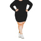 2Flyco - Long Sleeve Aztec Back Zip Dress