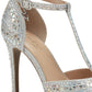 Thalia Sodi Women's Chace Embellished Platform Pumps Shoes Gray Size 7.5 W