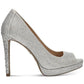 Thalia Sodi Women's Lenna Beaded Heel Pumps Gray Size 9.5 M