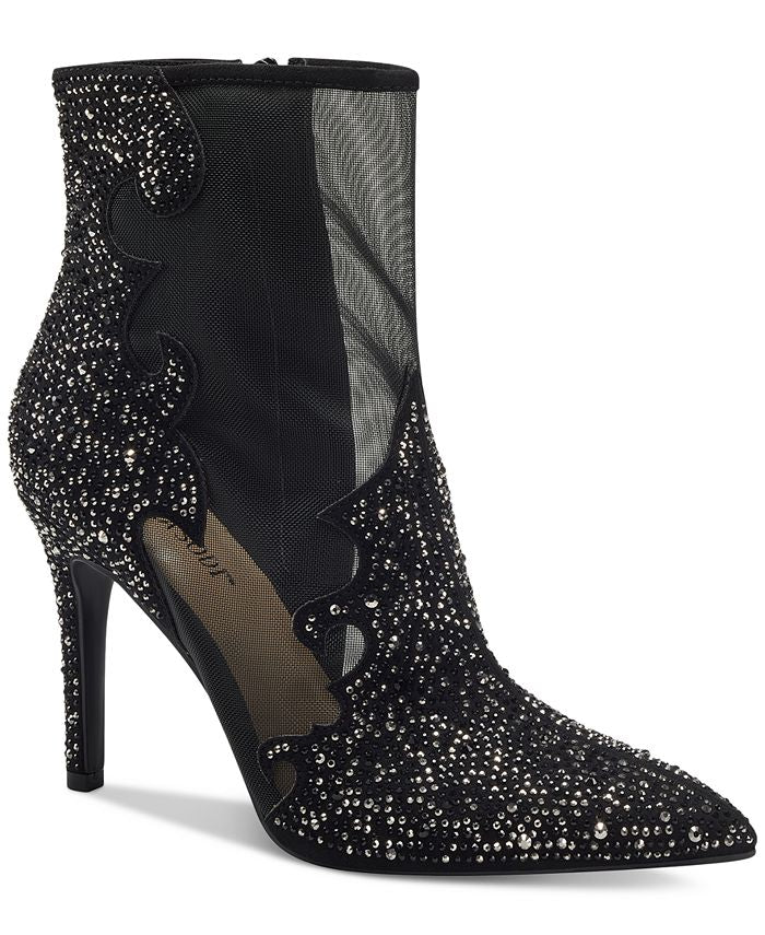 Thalia Sodi Women's Rosanna Embellished Dress Booties Black Size 7.5 M