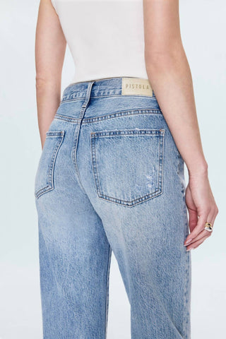 Pistola - Lexi Mid Rise Bowed Straight Jeans