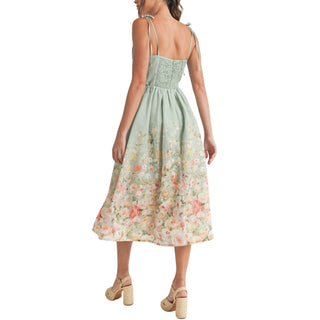 Endless Blu. - Floral Print Midi Dress