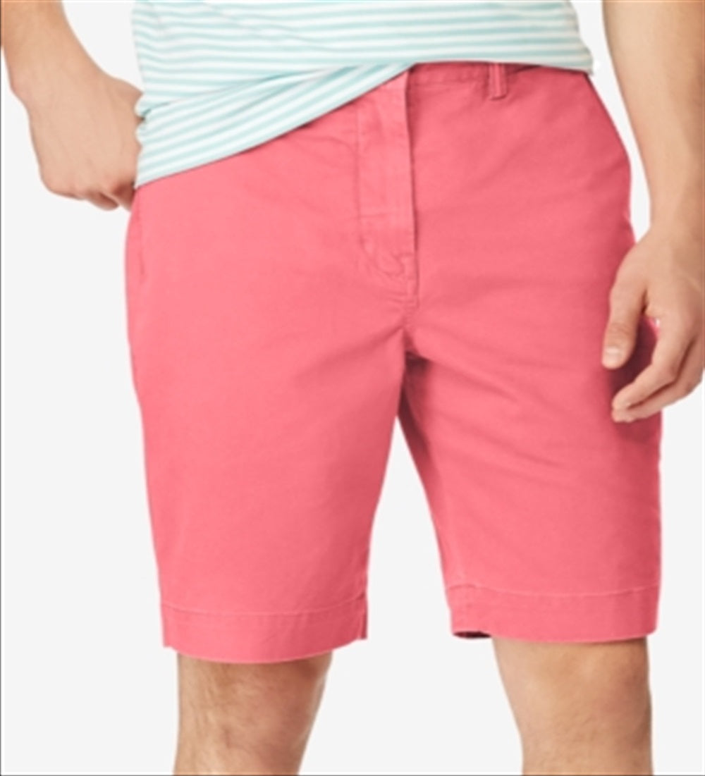 Polo Ralph Lauren Men's Flat Front Stretch Chino Shorts Red Size 36