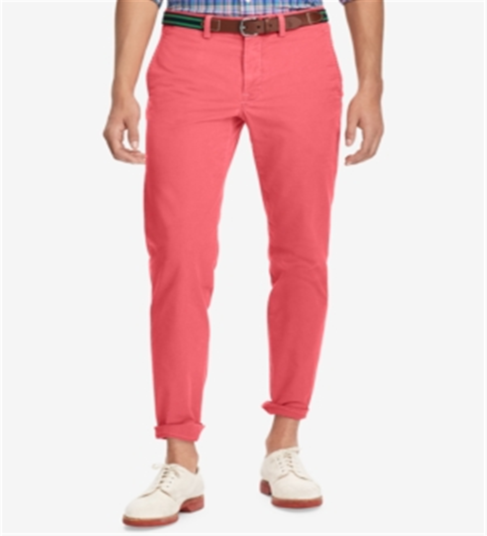 Ralph Lauren Men's Stretch Straight Fit Chino Pants Red Size 32X32