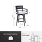 Modern Outdoor Swivel Bar Chairs Set of 2