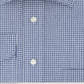 Eagle Men's Classic Regular Fit Non Iron Stretch Collar Check Dress Shirt Blue Size 17X34X35