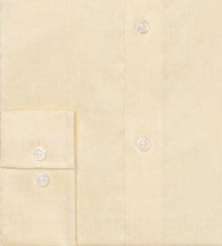 Michael Kors Men's Regular Fit Non Iron Performance Dress Shirt Yellow Size 17.5X34X35
