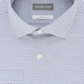 Michael Kors Men's Slim-Fit Non-Iron Airsoft Performance Stretch Check Dress Shirt Blue Size 15.5X32-33