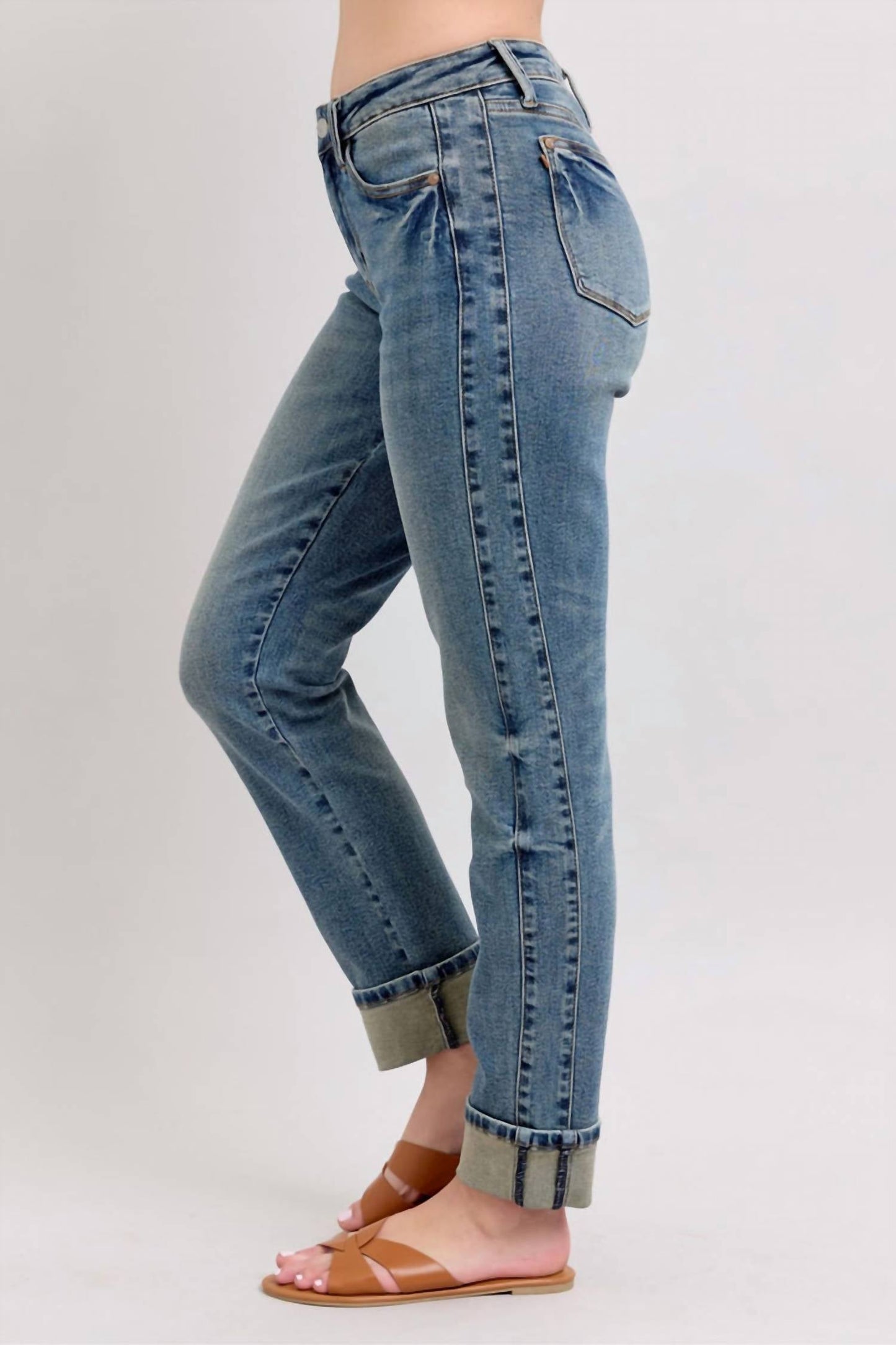 Judy Blue - Women's Vintage Wash Double Cuff Jean