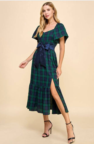 Tcec - Countryside Chic Plaid Midi