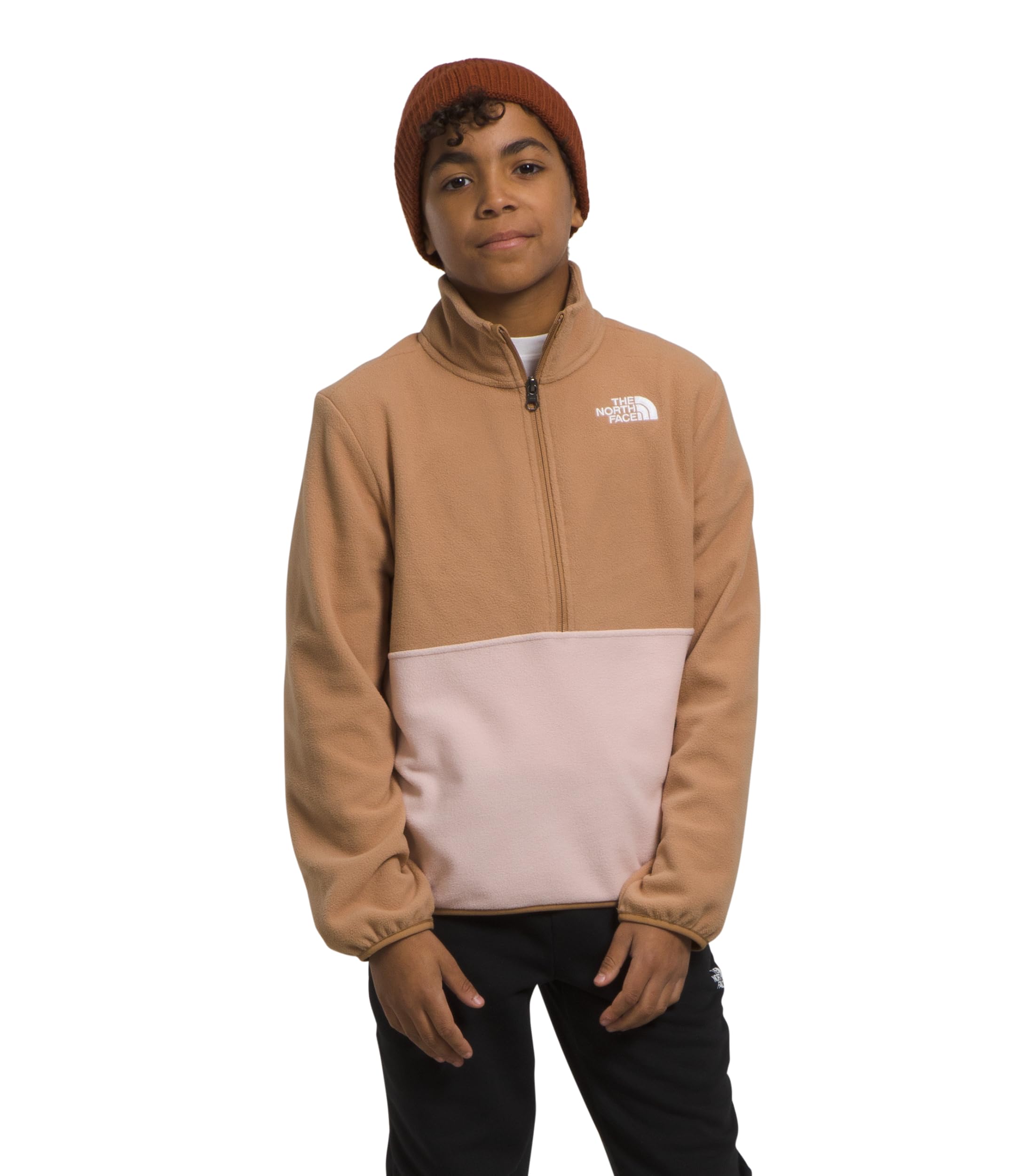 The North Face Teen Glacier Half Zip Pullover Almond Butter
