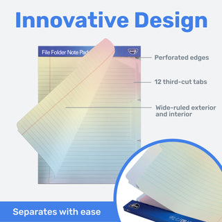 File Folder Notepad - Pack of 12