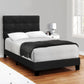 Transitional Upholstered Bed Frame