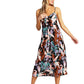 Billabong Women's Twist It Midi Dress, Off Black, L