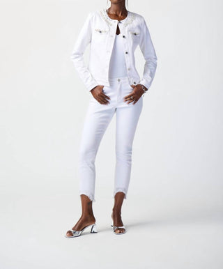 Joseph Ribkoff - Cropped Jeans With Frayed Hem