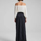 A.L.C. - Sienna Satin Pleated Off Shoulder Top