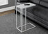 Accent Table, C-Shaped with Tempered Glass - Contemporary & Modern