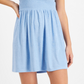 Love, Fire Junior's Terry Cloth Smocked Strapless Dress Blue Size Large