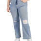Tinseltown Trendy Women's Wide Leg Jeans Blue Size 18W