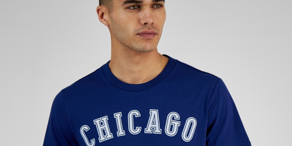 And Now This Men's Chicago Graphic T-Shirt Blue Size Small