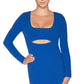Rachel Roy Women's Cutout Midi Dress Blue Size X-Large