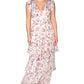 Rachel Roy Women's Elaine Floral Print Tiered Maxi Dress White Size 12