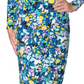 Rachel Roy Women's Cia Floral Print Faux Wrap Dress Blue Size Small