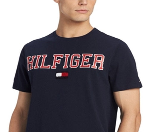 Tommy Hilfiger Men's Collegiate Logo Graphic T-Shirt Blue Size XX-Large